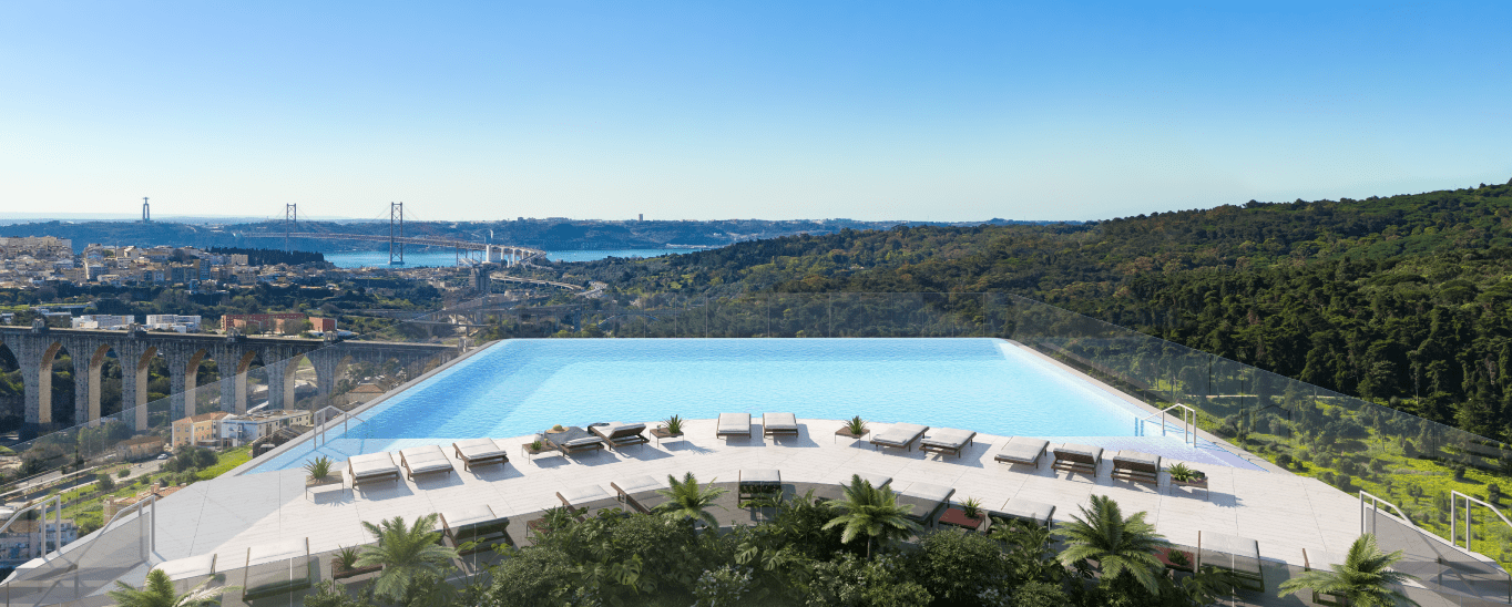 Infinity Pool Lisbon view